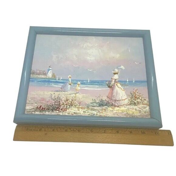 Mid 20th Century Framed French Oil Painting On Canvas Le Touquet, France Signed - Picture 10 of 12